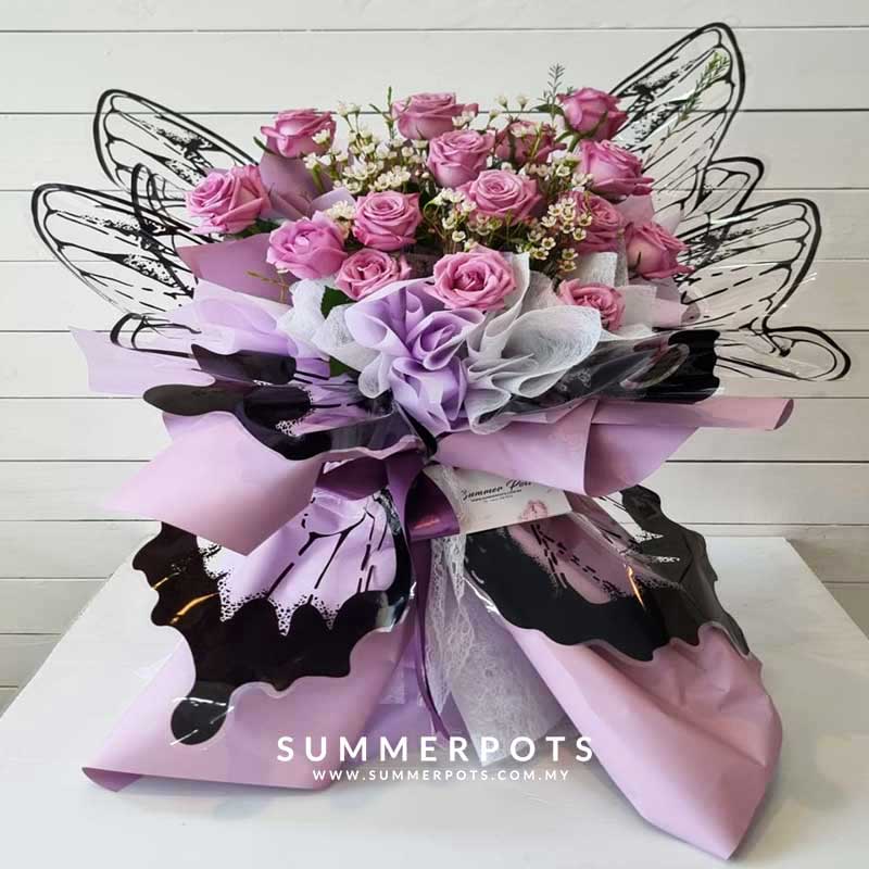 Purple Roses Bouquet 599